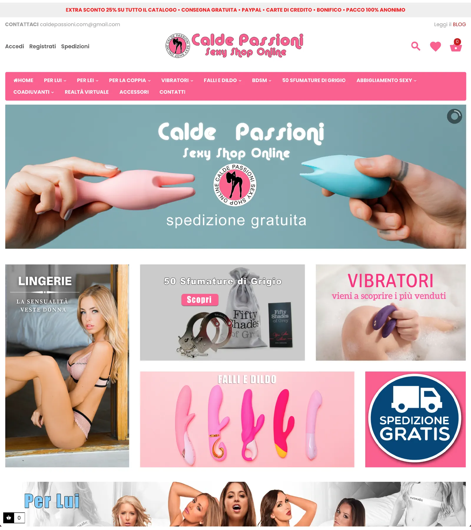Portfolio Publivirtual Web Agency Roma - Progetto Calde Passioni