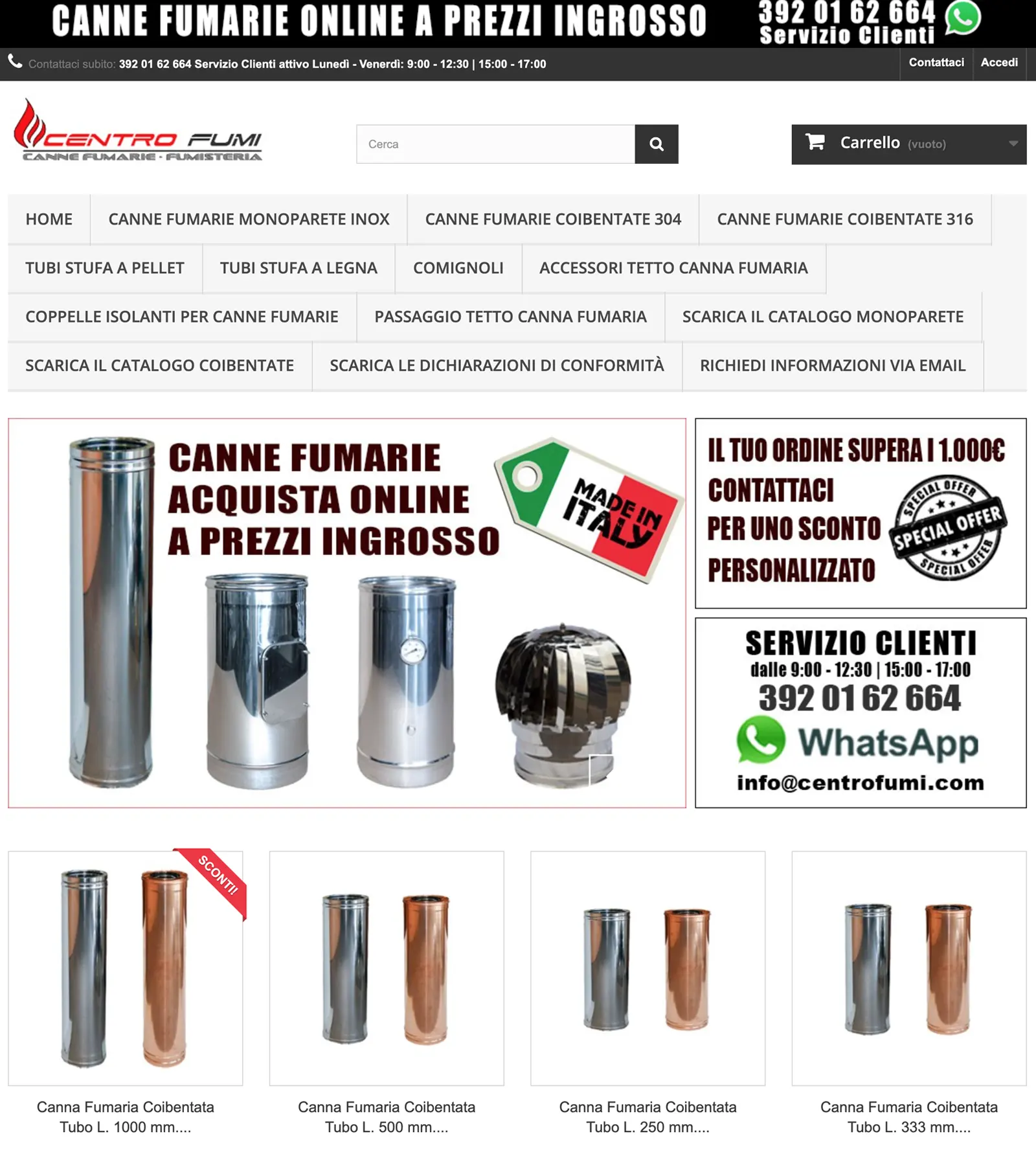 Portfolio Publivirtual - Web Agency Roma e Pescara, Progetto Centro Fumi